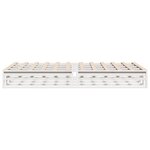 vidaXL Cadre de lit sans matelas blanc 135x190 cm bois de pin massif