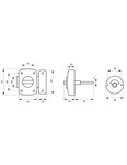 THIRARD - Verrou automatique alouette pour WC  50mm  époxy argent