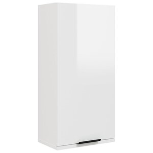 vidaXL Armoire de salle de bain murale Blanc brillant 32x20x67 cm