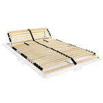 vidaXL Sommier à lattes avec 28 lattes 7 zones 100 x 200 cm