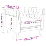 vidaXL Fauteuil Chesterfield vert foncé tissu