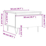 vidaXL Tables basses 2 Pièces chêne marron 50x46x35 cm bois d'ingénierie