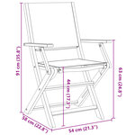 vidaXL Chaises de jardin pliantes lot de 4 beige tissu et bois massif