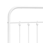 vidaXL Cadre de lit métal sans matelas et pied de lit blanc 180x200 cm