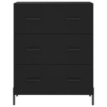 vidaXL Buffet haut Noir 69 5x34x180 cm Bois d'ingénierie