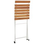 vidaXL Chaises de bistrot pliantes lot de 2 Bois d'acacia solide acier