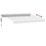 vidaXL Auvent rétractable automatique anthracite et blanc 300x250 cm