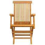 vidaXL Chaises de jardin avec coussins rouge lot de 8 Teck massif