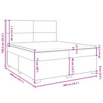 vidaXL Sommier à lattes de lit avec matelas Bleu 200x200 cm Tissu