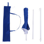 Parasol inclinable octogonal de plage Ø 150 cm tissu polyester haute densité anti-UV mât démontable sac de transport inclu bleu