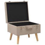vidaXL Tabourets de rangement lot de 3 Beige Tissu