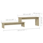 vidaXL Meuble TV Chêne sonoma 180x30x43 cm Aggloméré