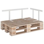 vidaXL Dossier pour canapé palette Blanc 110 cm Fer