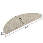 vidaXL Tapis d'escalier autocollants 15 Pièces 65x21x4 cm Taupe