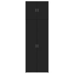 vidaXL Buffet haut noir 80x42 5x249 cm bois d'ingénierie