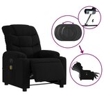 vidaXL Fauteuil de massage inclinable électrique Noir Tissu