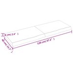 vidaXL Étagère murale 120x40x(2-6) cm bois de chêne massif non traité