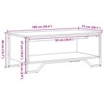 vidaXL Table basse chêne marron 100x51x40 cm bois d'ingénierie