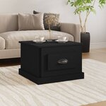 vidaXL Table basse Noir 50x50x35 cm Bois d'ingénierie
