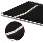 vidaXL Auvent automatique capteur de vent et LED 600x300 cm Anthracite