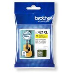 BROTHER - Cartouche d'encre LC421XLY - Jaune haute capacité de 500 pages - Pour DCP-J1050DW, MFC-J1010DW et DCP-J1140DW