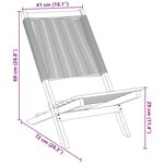 vidaXL Chaises de jardin pliantes lot de 4 noir bois d'acacia massif