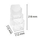 Distributeur De Prospectus 3 Compartiments Dl (10x21cm) - Cristal - X 4 - Exacompta