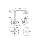 Grohe colonne de douche rainshower smartcontrol mono 360 26361000- mitigeur thermostatique- tablette-limiteur de température-ch