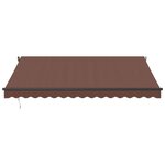 vidaXL Auvent rétractable automatique avec LED marron 400x350 cm