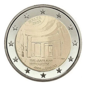 2 euros commémorative Malte 2022 - Hypogée de Hal Saflieni.