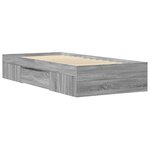 vidaXL Cadre de lit sonoma gris 90x200 cm bois d'ingénierie