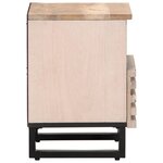 vidaXL Tables de chevet 2 Pièces 40x34x46 cm bois manguier massif blanchi