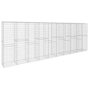 vidaXL Mur en gabion avec couvercle Acier galvanisé 600 x 50 x 200 cm