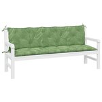 vidaXL Coussins de banc jardin lot de 2 motif de feuilles tissu Oxford
