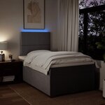 vidaXL Sommier à lattes de lit avec matelas Taupe 120x200 cm Tissu