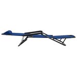 vidaXL Chaises longues pliables 2 Pièces avec repose-pied Acier Bleu