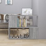 vidaXL Bibliothèque/Séparateur de pièce Sonoma gris 80x24x63 cm
