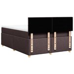 vidaXL Sommier à lattes de lit avec matelas Marron foncé 140x200 cm