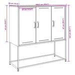 vidaXL Buffet haut anthracite 100 5x39x107 cm acier