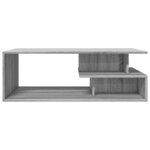 vidaXL Table basse sonoma gris 102x55x35 cm bois d'ingénierie
