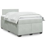 vidaXL Sommier à lattes de lit et matelas gris clair 120x190cm velours