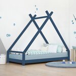 Lit tipi enfant TAHUKA 80 x 180 bleu marine