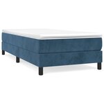 vidaXL Cadre de lit Bleu foncé 90x190 cm Velours