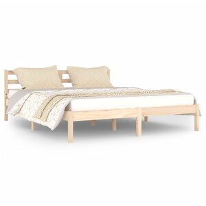 vidaXL Cadre de lit Bois de pin massif 160x200 cm