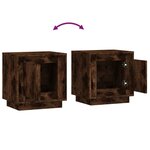 vidaXL Table de chevet chêne fumé 44x35x45 cm bois d'ingénierie