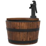 vidaXL Fontaine à eau avec pompe 28x28x34 5 cm Bois de sapin massif
