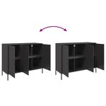 vidaXL Buffet noir 100 5x39x79 cm acier laminé à froid