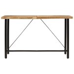 vidaXL Table de bar 180x70x107 cm bois massif de manguier et fer
