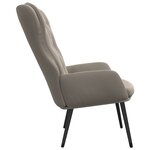 vidaXL Chaise de relaxation Gris clair Velours