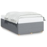 vidaXL Cadre de lit gris clair 120x190 cm tissu